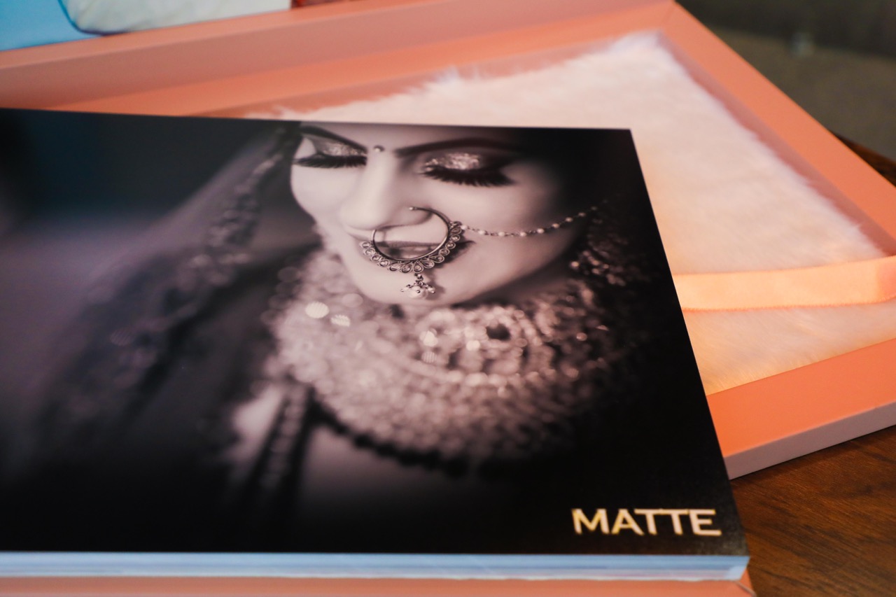 peach fur wedding album