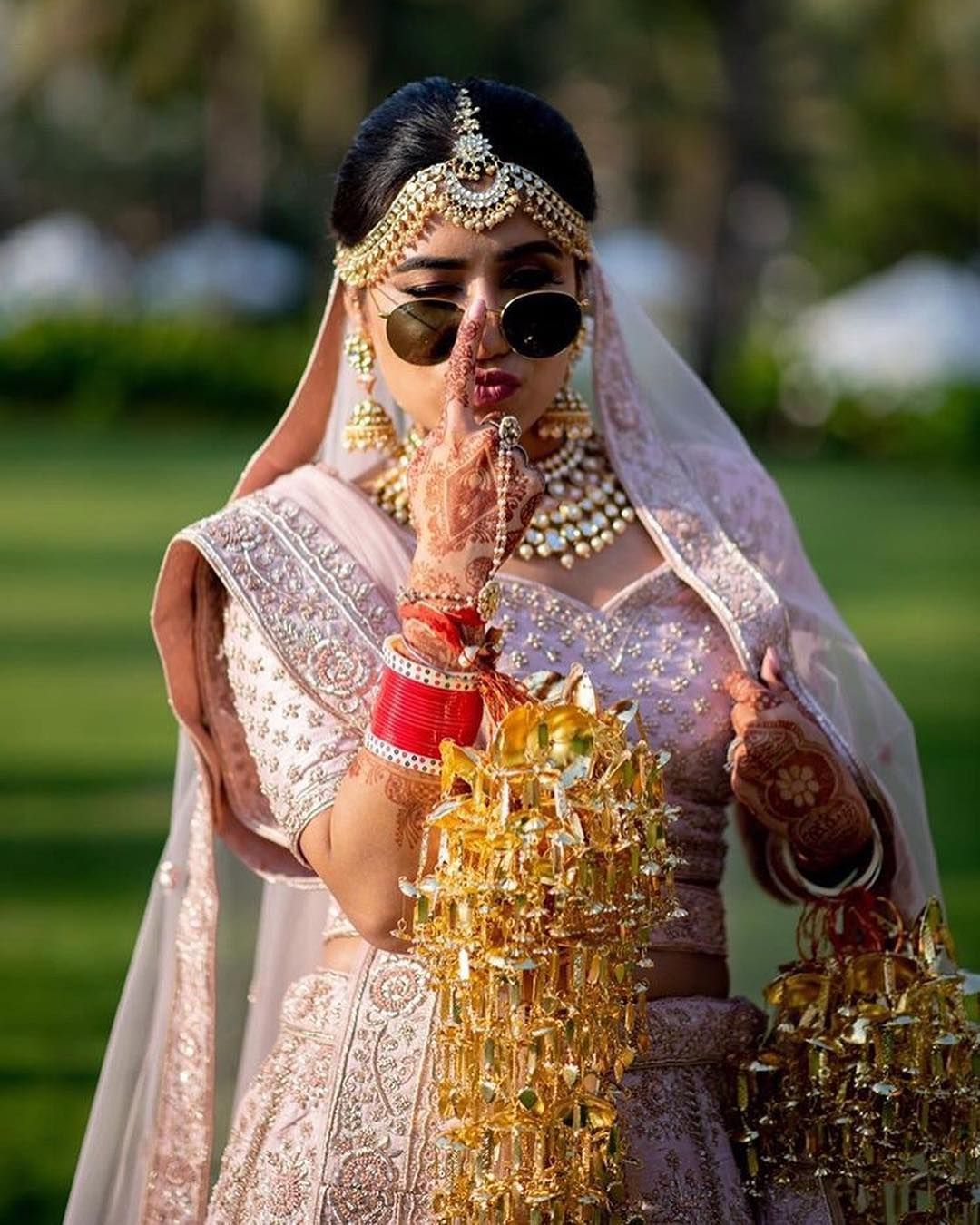 Cool Bridal Wedding Shoot Poses- swagger shades